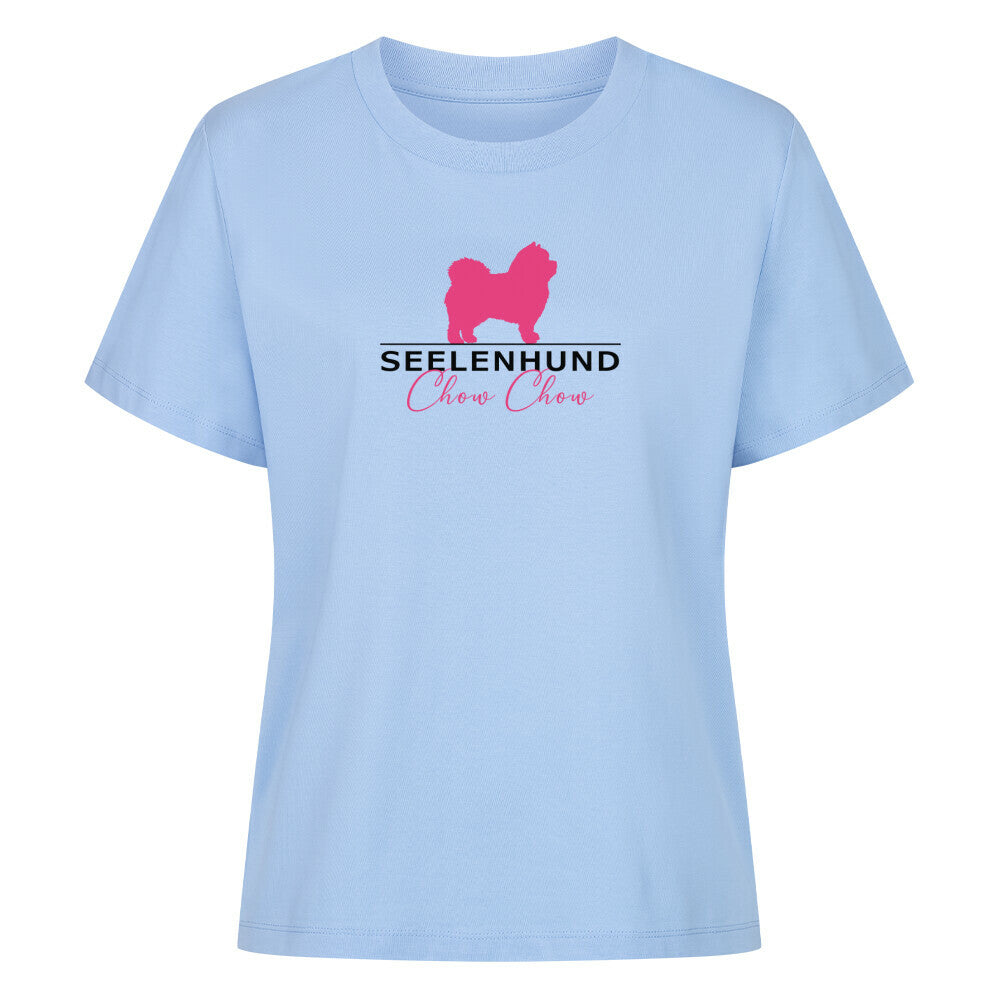 Premium Damen-Shirt "Chow Chow - Seelenhund" Sky Blue – hunde-shirt.de