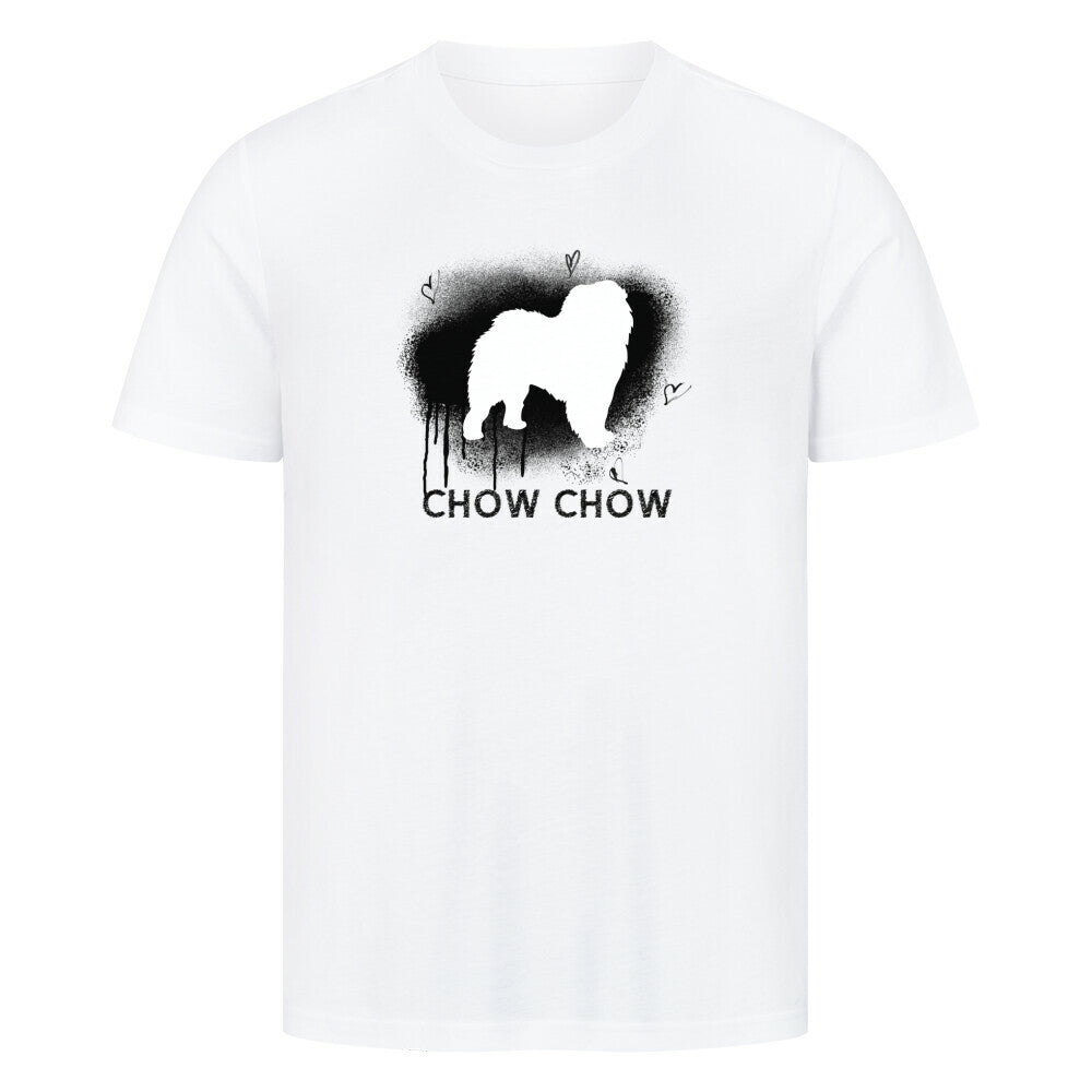 Premium T-Shirt "Chow Chow - Brush" Weiß – hunde-shirt.de