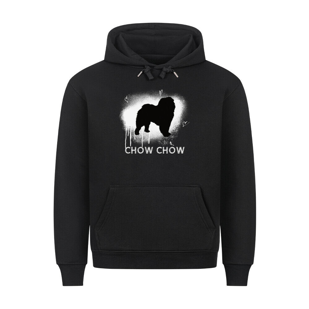Premium Hoodie "Chow Chow - Brush" Schwarz – hunde-shirt.de