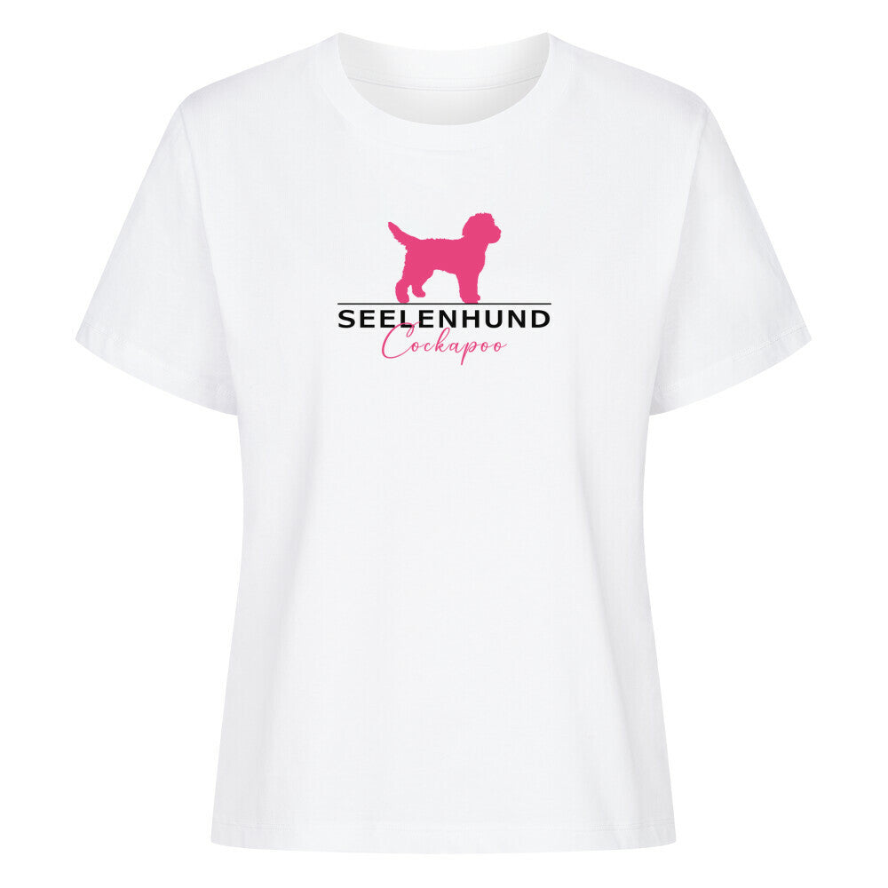 Premium Damen-Shirt "Cockapoo - Seelenhund" Weiß – hunde-shirt.de