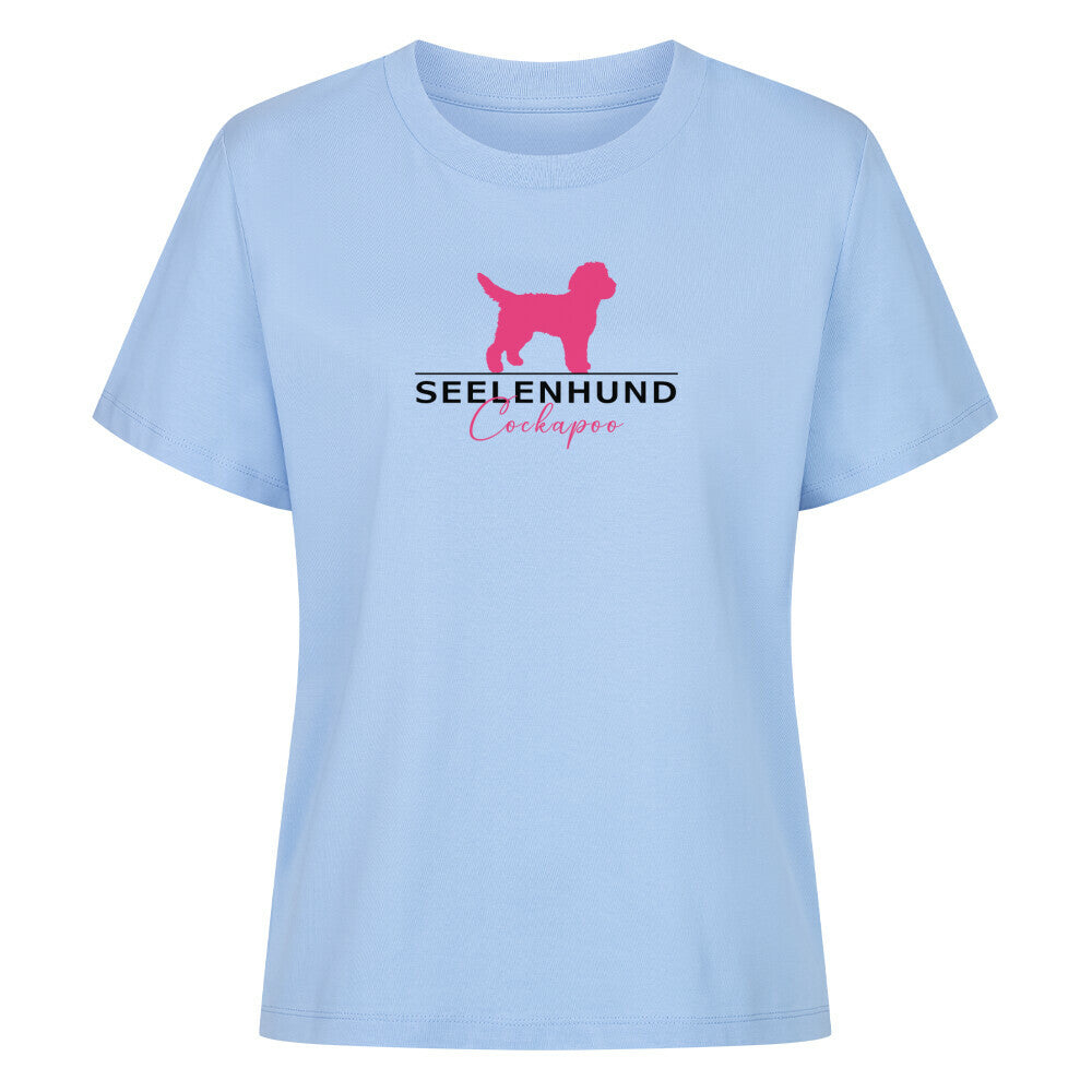 Premium Damen-Shirt "Cockapoo - Seelenhund" Sky Blue – hunde-shirt.de