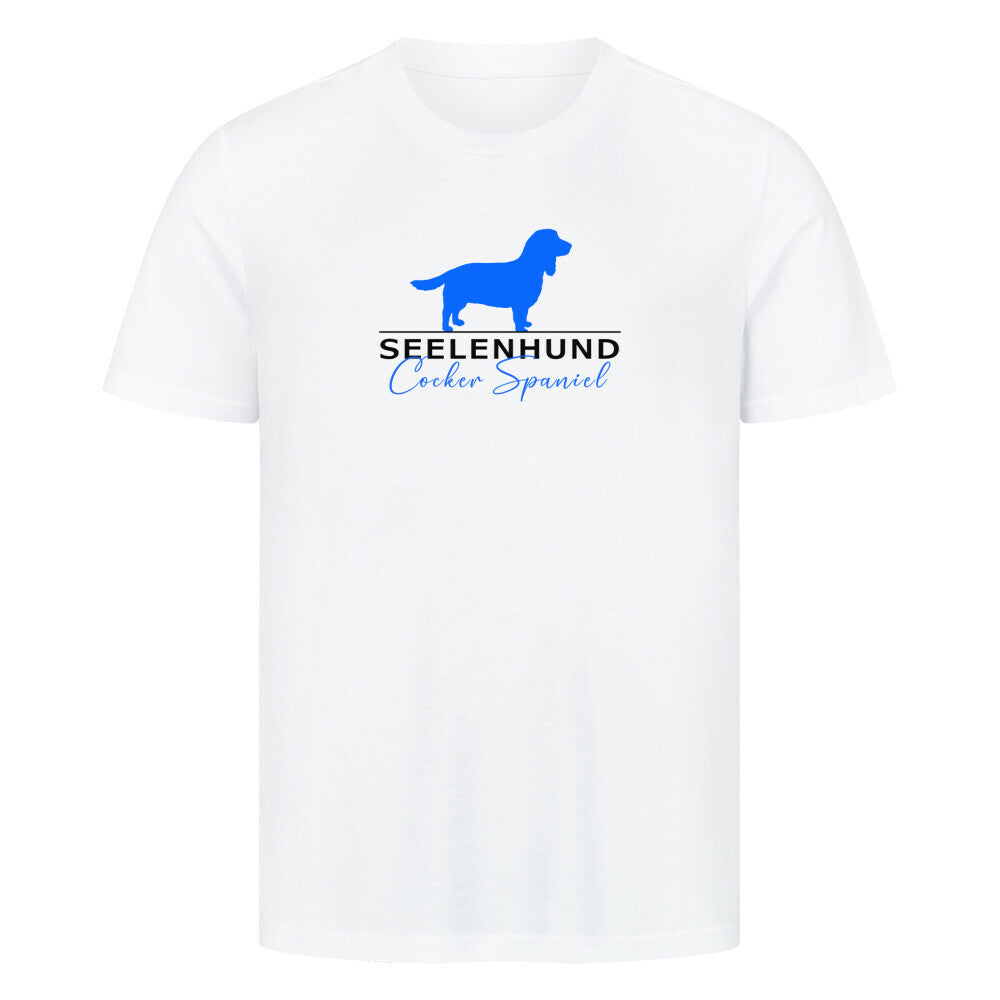 Premium T-Shirt "Cocker Spaniel - Seelenhund" Weiß – hunde-shirt.de