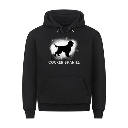 Premium Hoodie "Cocker Spaniel - Brush" Schwarz – hunde-shirt.de
