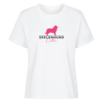 Premium Damen-Shirt "Collie - Seelenhund" Weiß – hunde-shirt.de