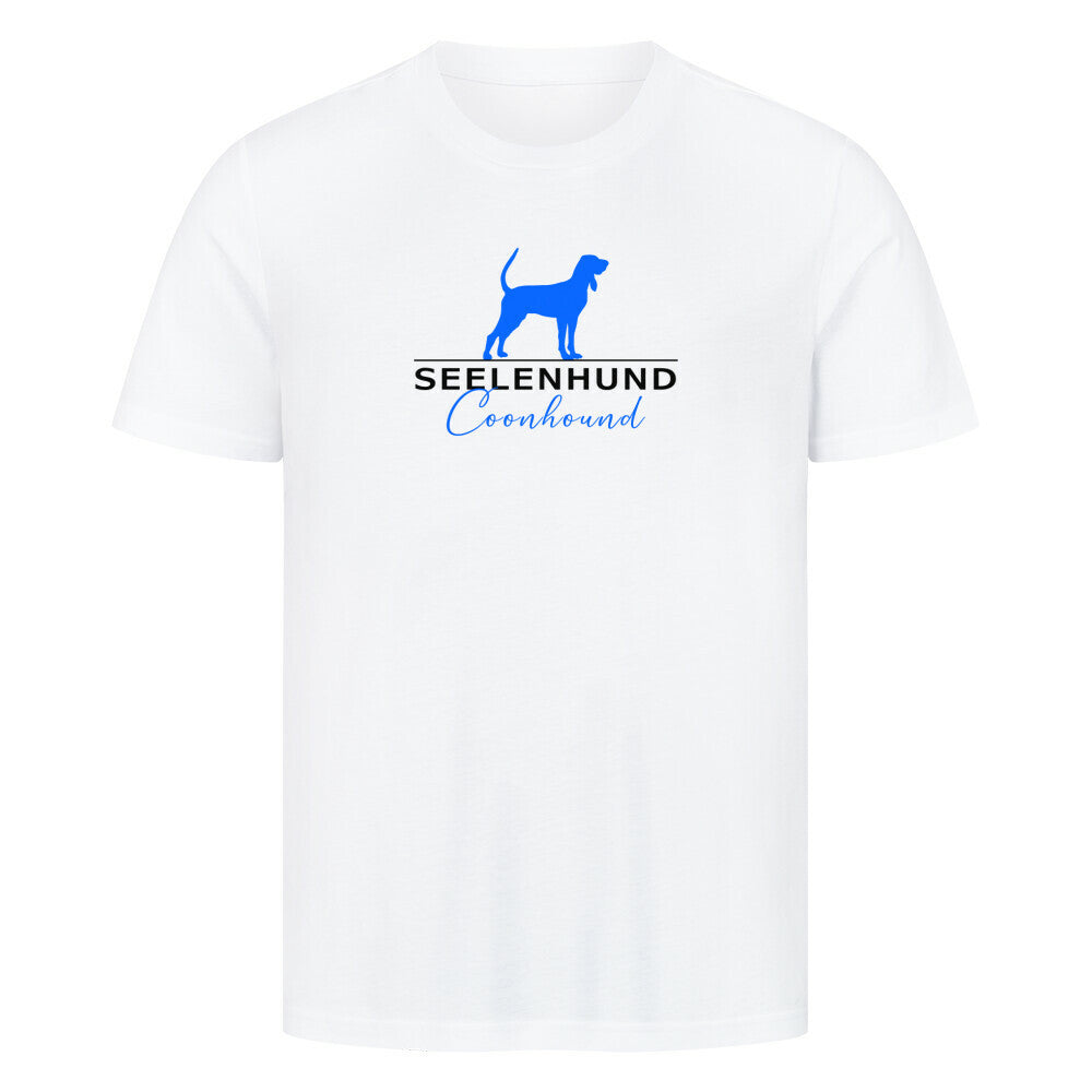 Premium T-Shirt "Coonhound - Seelenhund" Weiß – hunde-shirt.de