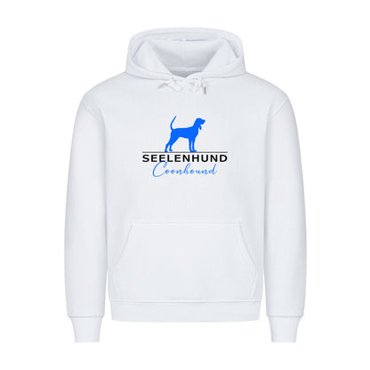 Premium Hoodie "Coonhound - Seelenhund" Weiß – hunde-shirt.de