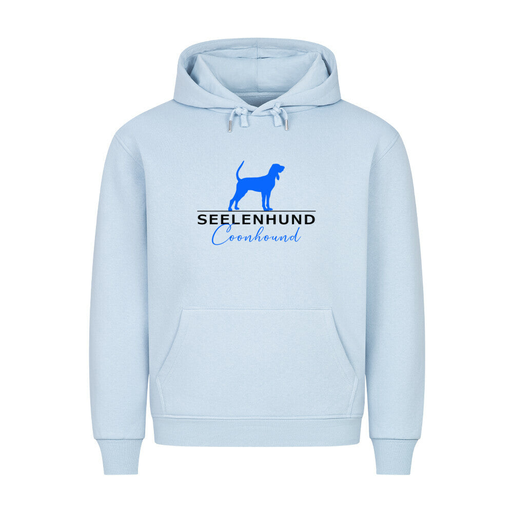 Premium Hoodie "Coonhound - Seelenhund" Babyblau – hunde-shirt.de