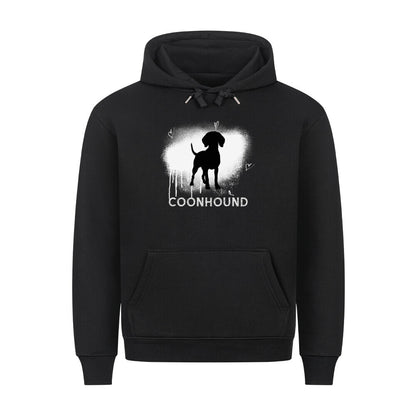 Premium Hoodie "Coonhound - Brush" Schwarz – hunde-shirt.de