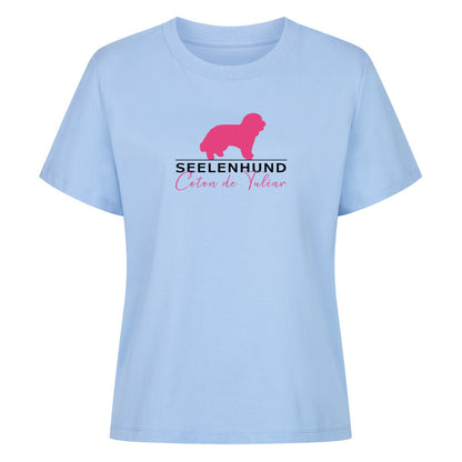 Premium Damen-Shirt "Coton de Tuléar - Seelenhund" Sky Blue – hunde-shirt.de