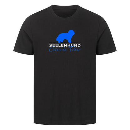 Premium T-Shirt "Coton de Tuléar - Seelenhund" Schwarz – hunde-shirt.de