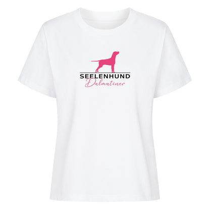 Premium Damen-Shirt "Dalmatiner - Seelenhund" Weiß – hunde-shirt.de