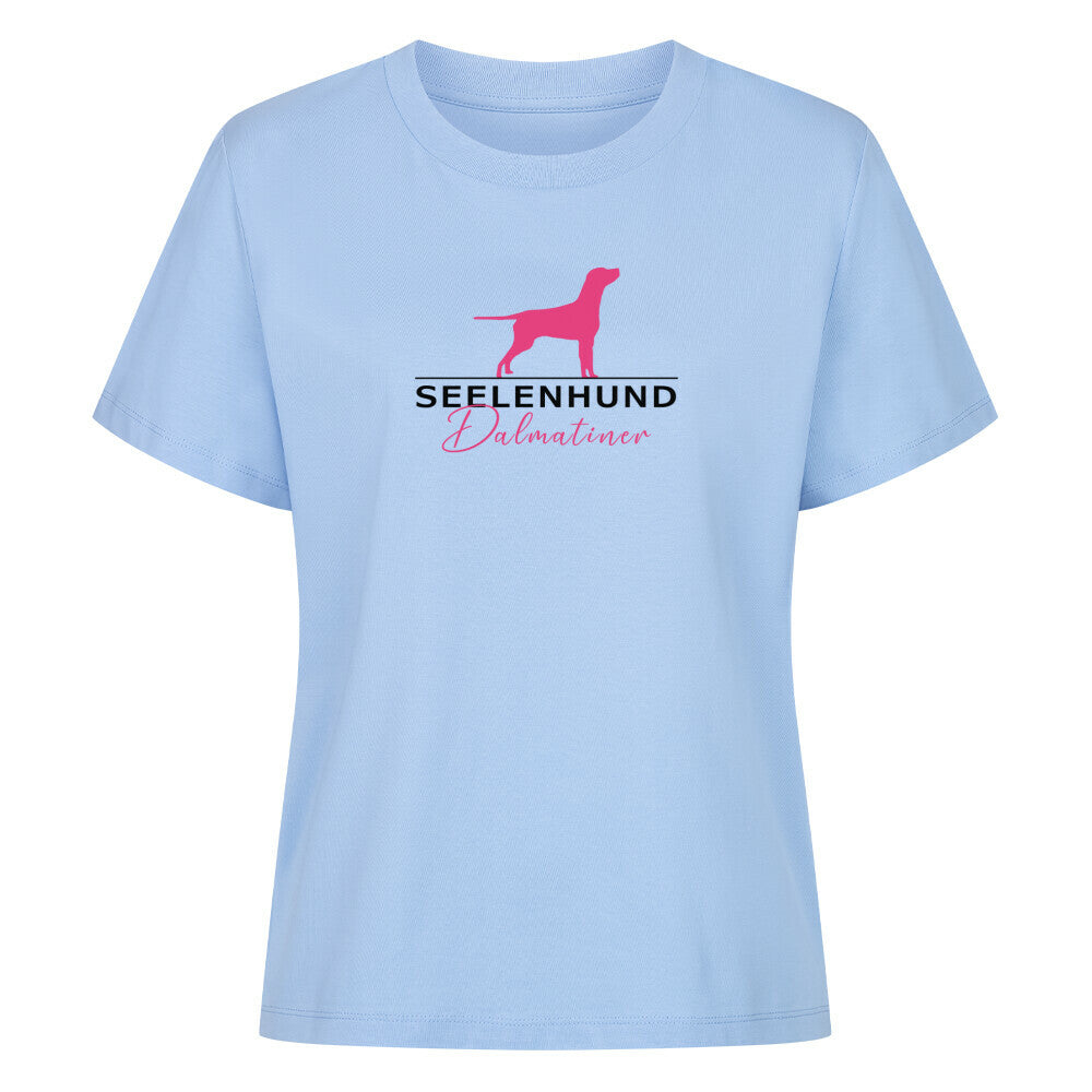 Premium Damen-Shirt "Dalmatiner - Seelenhund" Sky Blue – hunde-shirt.de