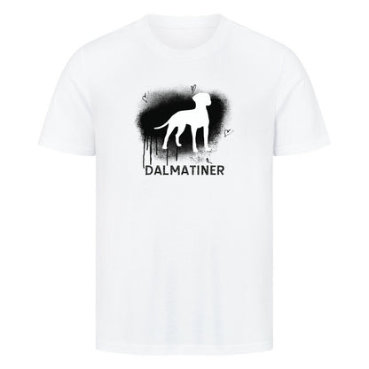 Premium T-Shirt "Dalmatiner - Brush" Weiß – hunde-shirt.de
