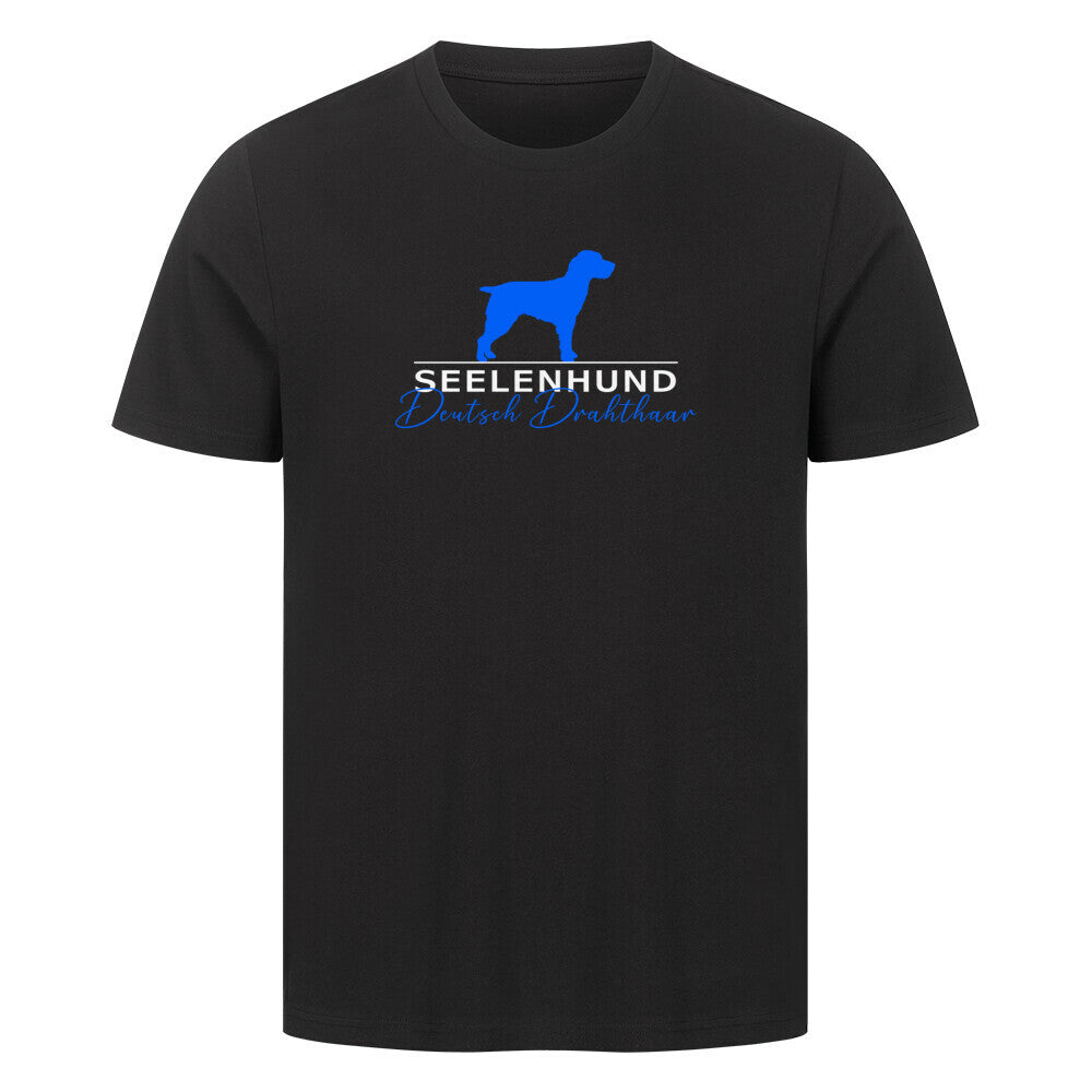 Premium T-Shirt "Deutsch Drahthaar - Seelenhund" Schwarz – hunde-shirt.de