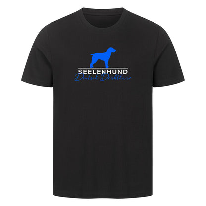 Premium T-Shirt "Deutsch Drahthaar - Seelenhund" Schwarz – hunde-shirt.de