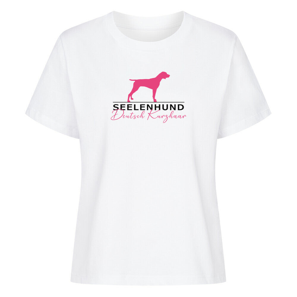 Premium Damen-Shirt "Deutsch Kurzhaar - Seelenhund" Weiß – hunde-shirt.de