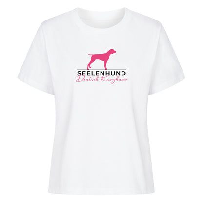 Premium Damen-Shirt "Deutsch Kurzhaar - Seelenhund" Weiß – hunde-shirt.de