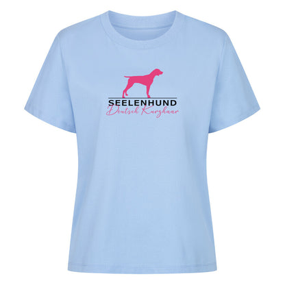 Premium Damen-Shirt "Deutsch Kurzhaar - Seelenhund" Sky Blue – hunde-shirt.de