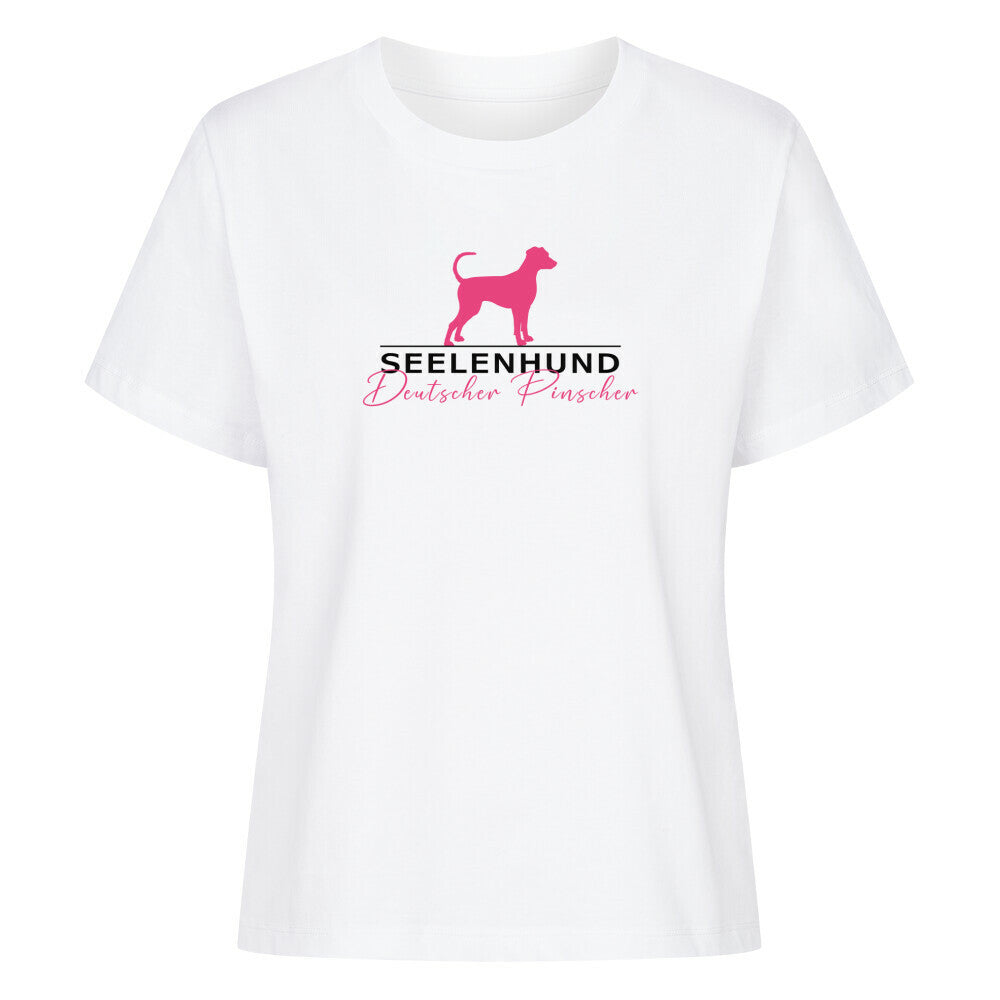 Premium Damen-Shirt "Deutscher Pinscher - Seelenhund" Weiß – hunde-shirt.de
