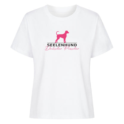 Premium Damen-Shirt "Deutscher Pinscher - Seelenhund" Weiß – hunde-shirt.de