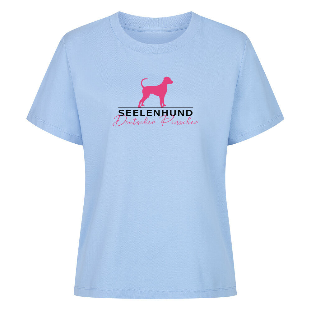 Premium Damen-Shirt "Deutscher Pinscher - Seelenhund" Sky Blue – hunde-shirt.de