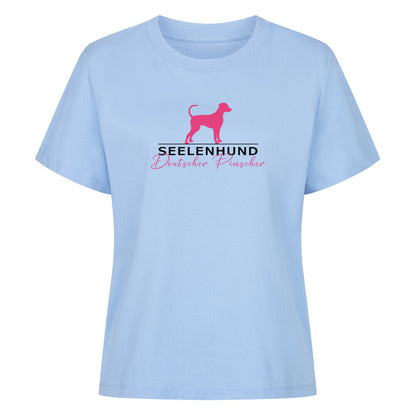 Premium Damen-Shirt "Deutscher Pinscher - Seelenhund" Sky Blue – hunde-shirt.de