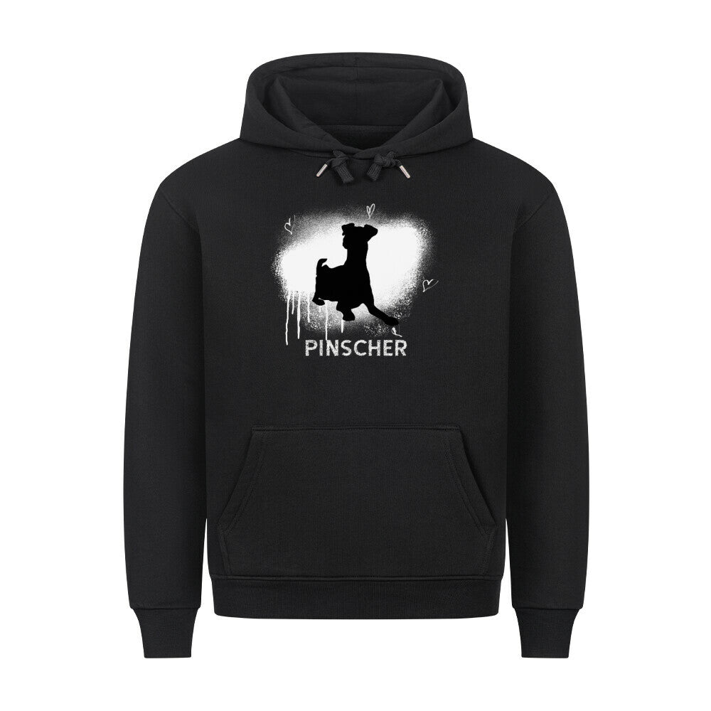 Premium Hoodie "Deutscher Pinscher - Brush" Schwarz – hunde-shirt.de