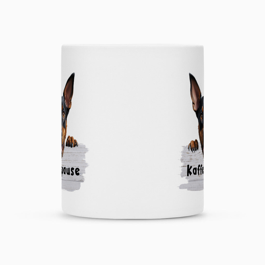 Tasse "Deutscher Pinscher - Kaffeepause" – hunde-shirt.de