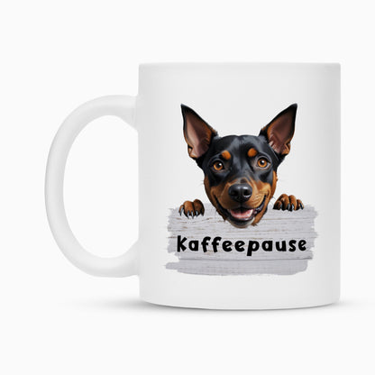 Tasse "Deutscher Pinscher - Kaffeepause" – hunde-shirt.de