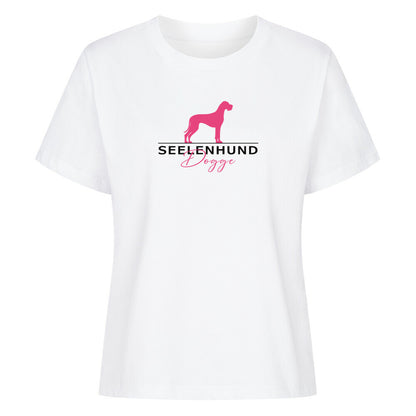 Premium Damen-Shirt "Dogge - Seelenhund" Weiß – hunde-shirt.de