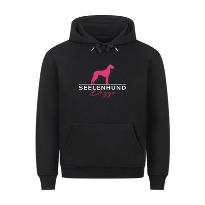 Premium Hoodie "Dogge - Seelenhund" Schwarz – hunde-shirt.de