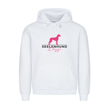 Premium Hoodie "Dogge - Seelenhund" Weiß – hunde-shirt.de