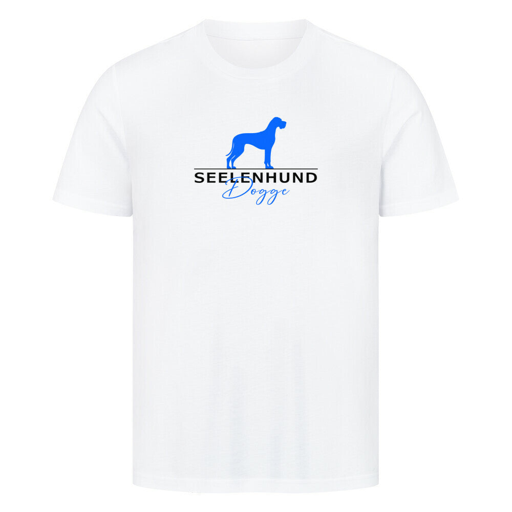 Premium T-Shirt "Dogge - Seelenhund" Weiß – hunde-shirt.de