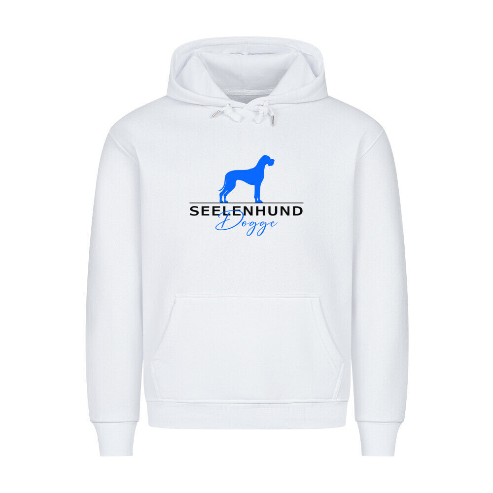 Premium Hoodie "Dogge - Seelenhund" Weiß – hunde-shirt.de