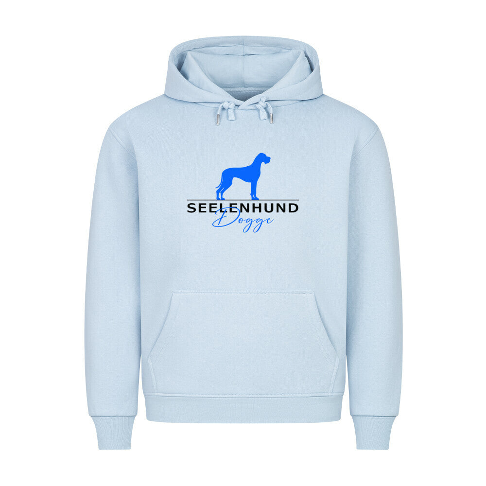 Premium Hoodie "Dogge - Seelenhund" Babyblau – hunde-shirt.de