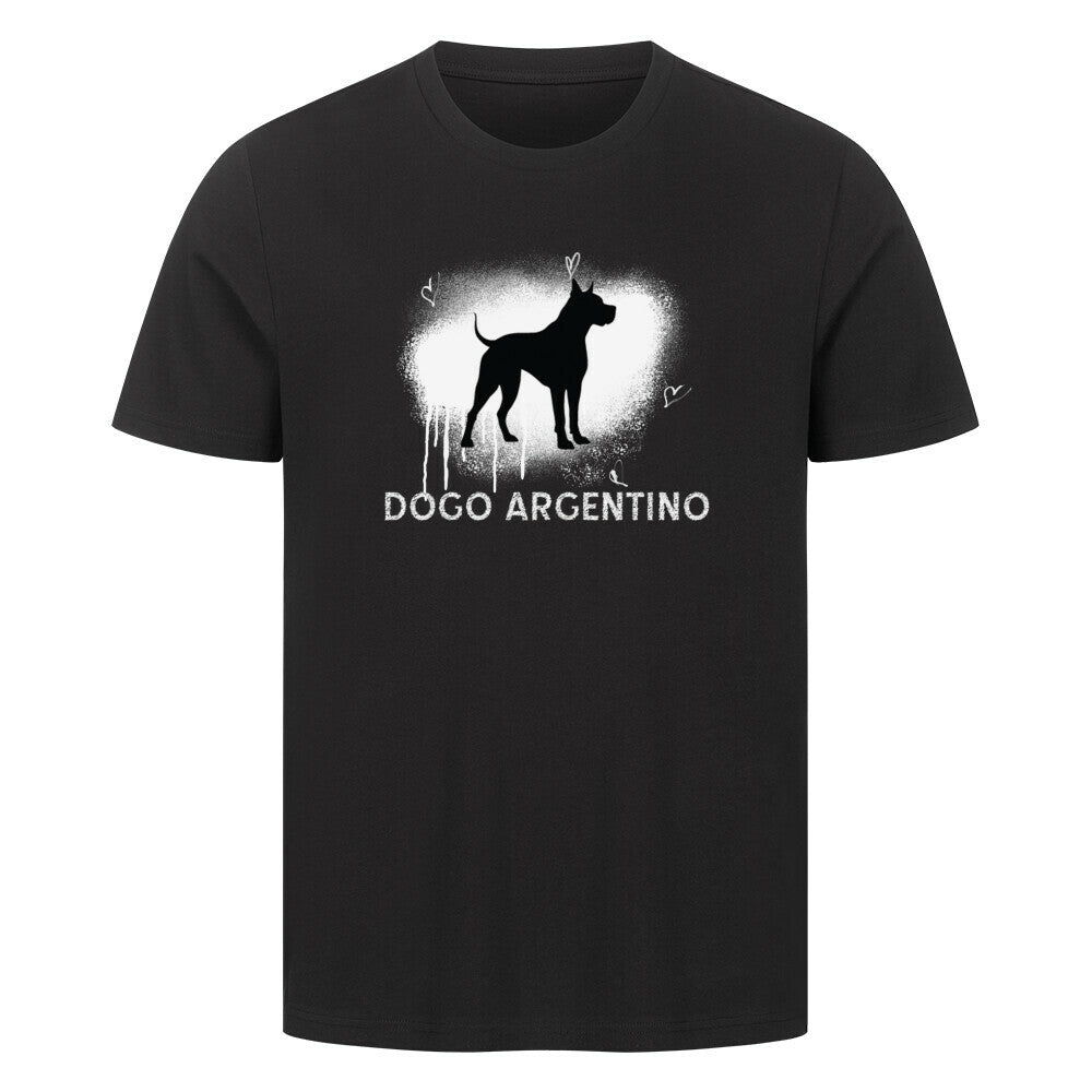 Premium T-Shirt "Dogo Argentino - Brush" Schwarz – hunde-shirt.de