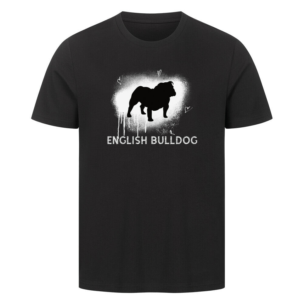 Premium T-Shirt "English Bulldog - Brush" Schwarz – hunde-shirt.de