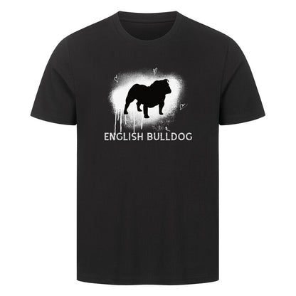 Premium T-Shirt "English Bulldog - Brush" Schwarz – hunde-shirt.de