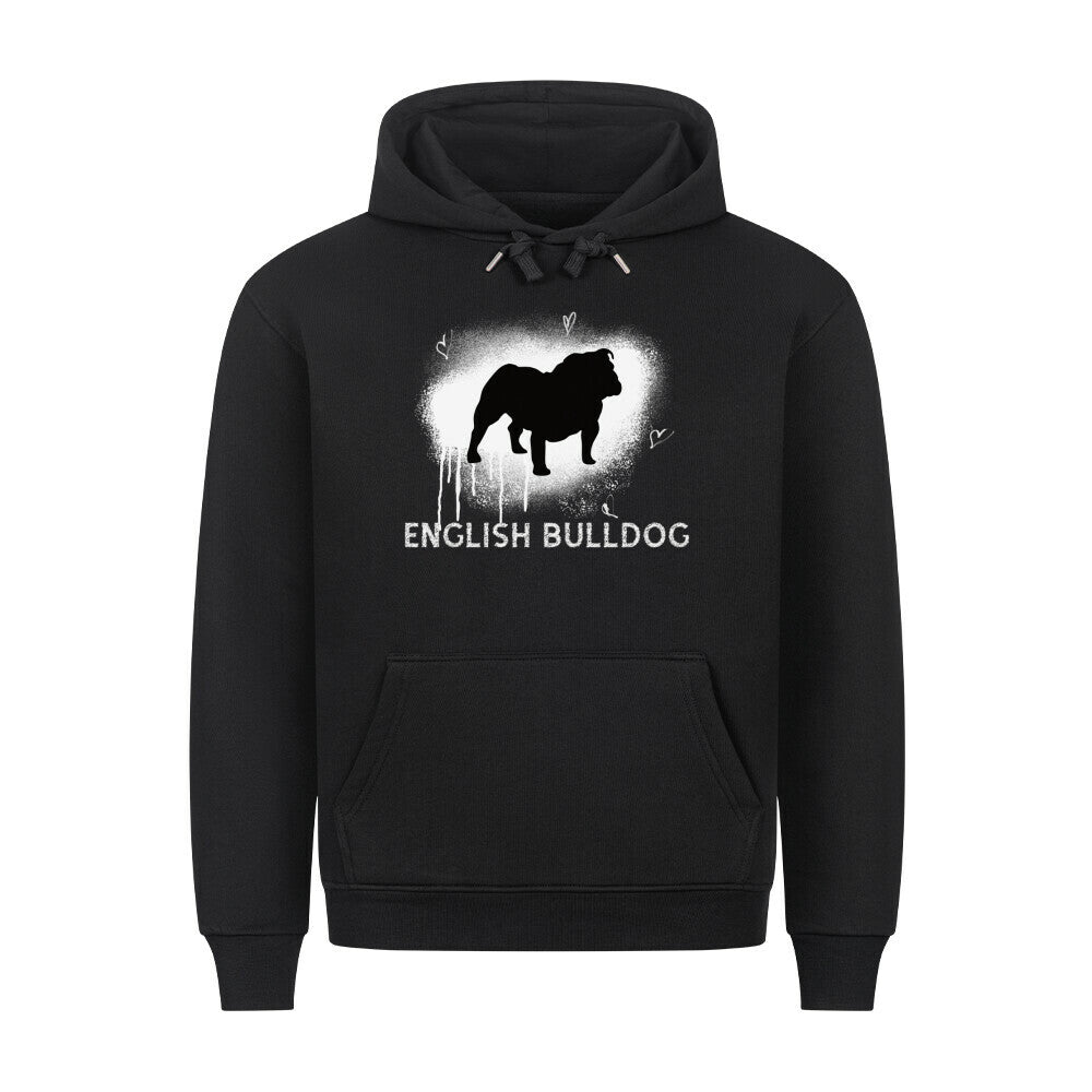 Premium Hoodie "English Bulldog - Brush" Schwarz – hunde-shirt.de