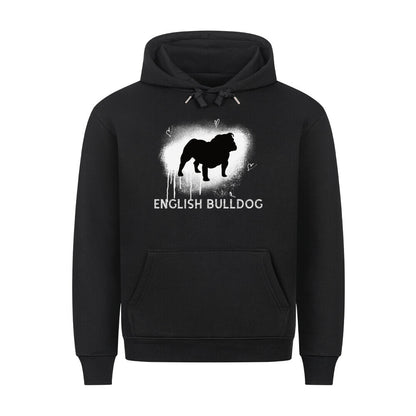 Premium Hoodie "English Bulldog - Brush" Schwarz – hunde-shirt.de