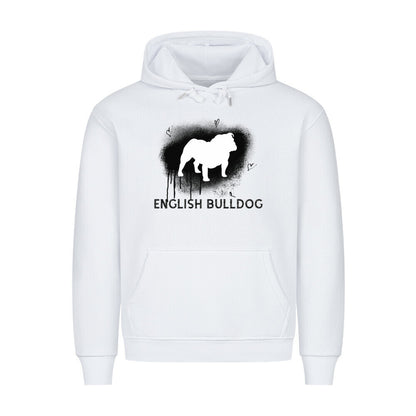 Premium Hoodie "English Bulldog - Brush" Weiß – hunde-shirt.de