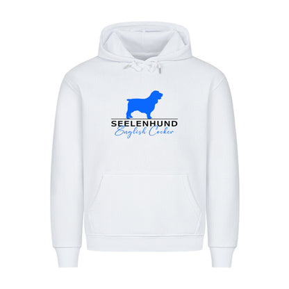 Premium Hoodie "English Cocker - Seelenhund" Weiß – hunde-shirt.de