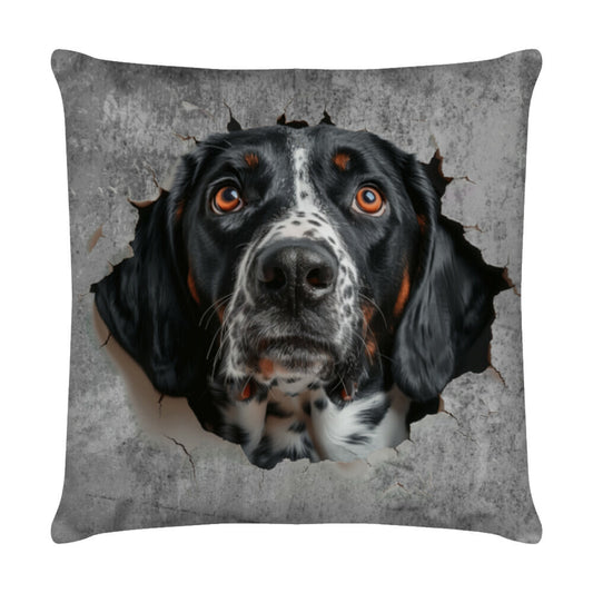 Kissen "English Pointer - Look" Weiß – hunde-shirt.de