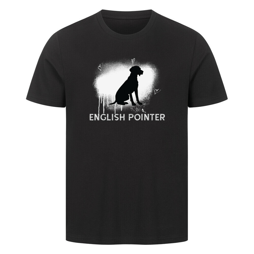 Premium T-Shirt "English Pointer - Brush" Schwarz – hunde-shirt.de