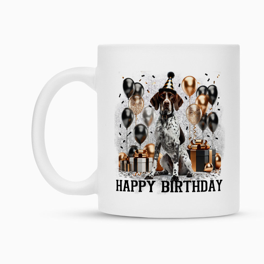 Tasse "English Pointer - Happy Birthday" – hunde-shirt.de