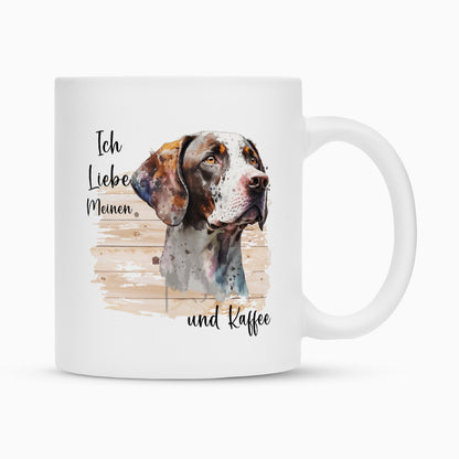 Tasse "English Pointer - Ich liebe..." Weiß – hunde-shirt.de