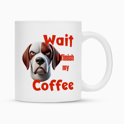 Tasse "English Pointer - Wait" Weiß – hunde-shirt.de