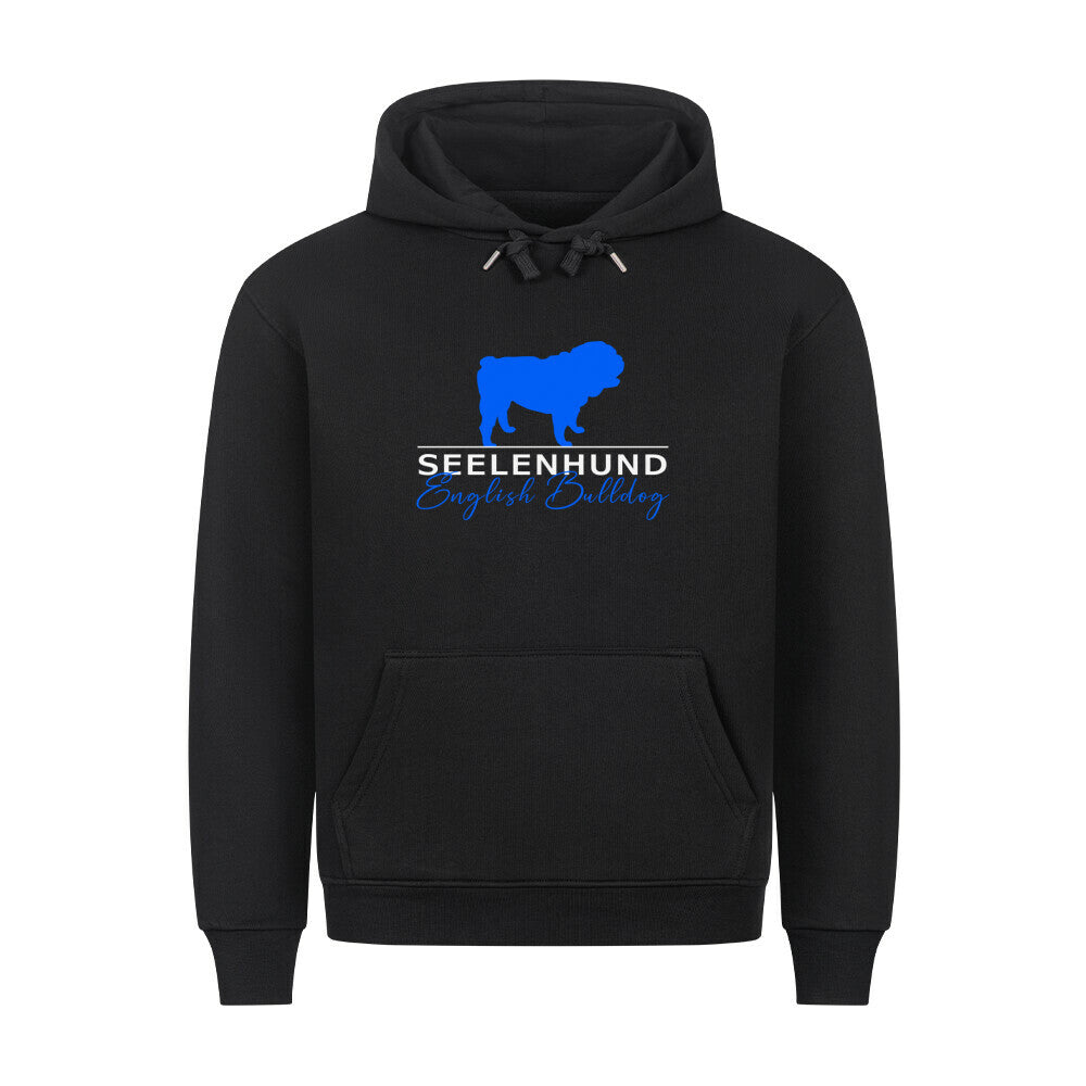 Premium Hoodie "English Bulldog - Seelenhund" Schwarz – hunde-shirt.de