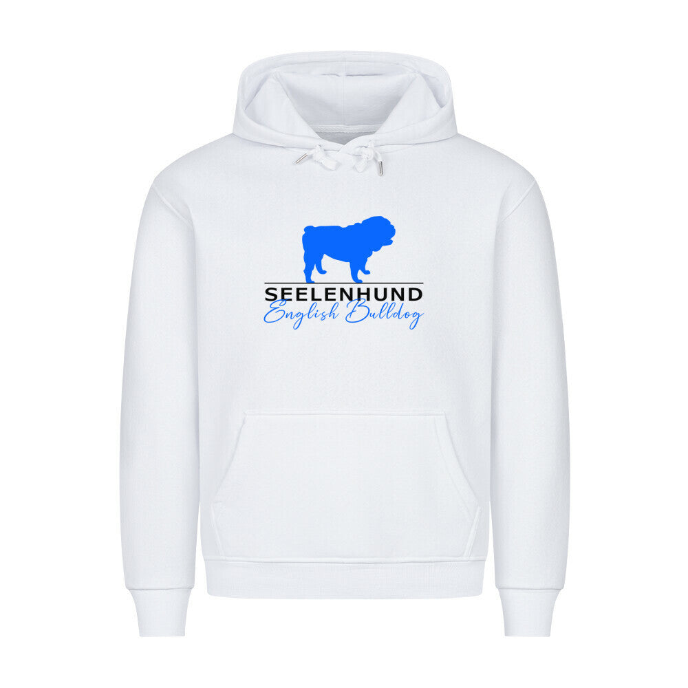 Premium Hoodie "English Bulldog - Seelenhund" Weiß – hunde-shirt.de