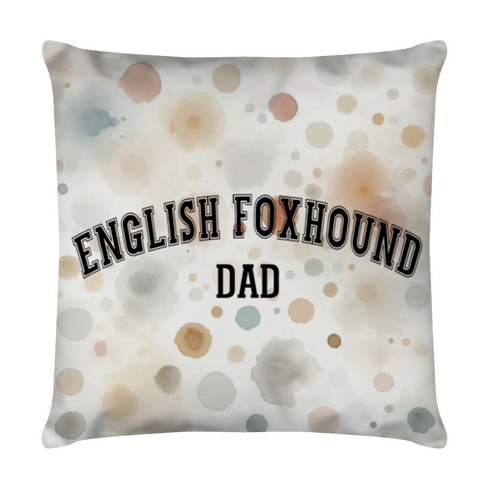 Kissen "English Foxhound - DAD" Weiß – hunde-shirt.de